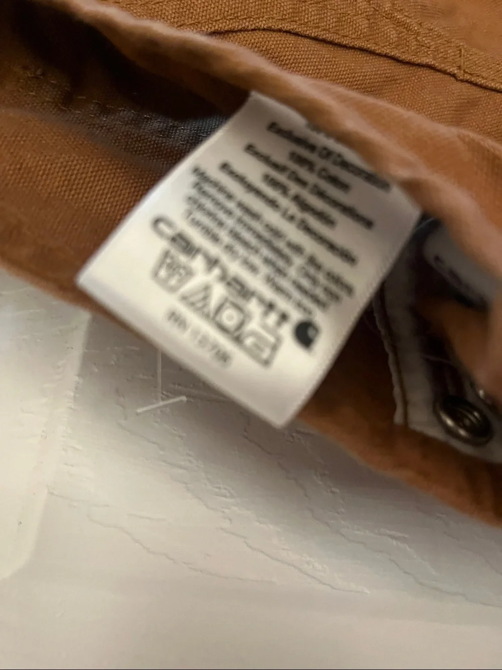 CARHARTT Kids Tan/Brown Duck Canvas Overalls Size 24 months